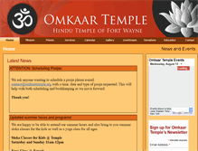 Tablet Screenshot of omkaartemple.org